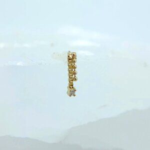 Pupil Hall Bada Bing! Threadless 14K Gold End with Genuine Diamond